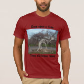T-shirt mannen rode fotografie Kleding. (Voorkant)
