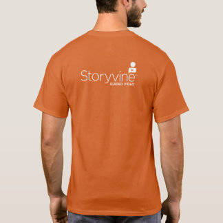 T-shirt - Mannen: Sinaasappel met groot SV-pictogr