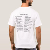 T-shirt 'Mannen verdedigen democratie' (Achterkant)