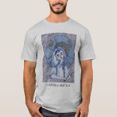 T-shirt mannen voor kunstmeisje met parasol (Voorkant)