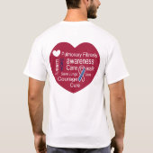 T-shirt Mannen voor pulmonale fibrose (Achterkant)