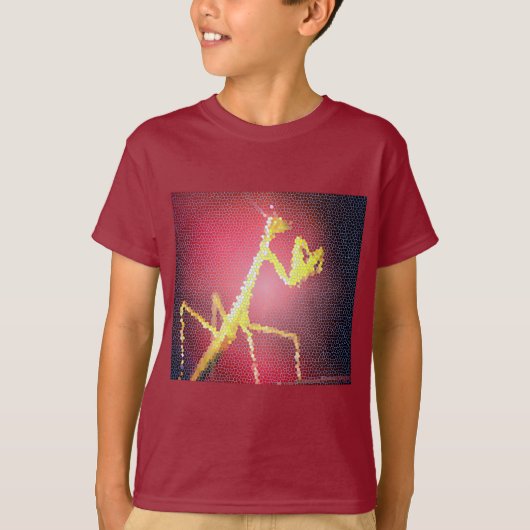 T-Shirt - Maroon Mantis Tile Mosiac (Voorkant)