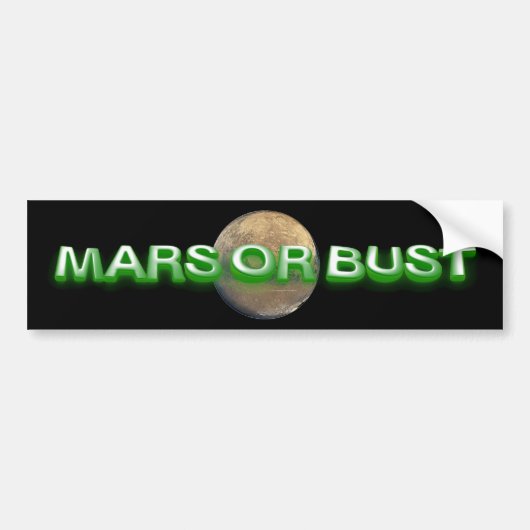 T-SHIRT Mars of Bust Bumpersticker (Voorkant)