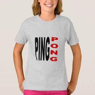 T-shirt, meisjes PING PONG T-shirt