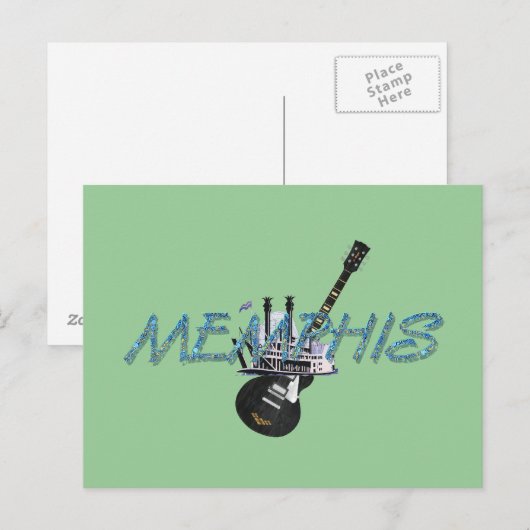 T-SHIRT Memphis Briefkaart (Voorkant / Achterkant)