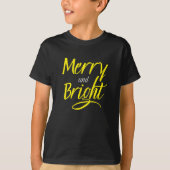 T-Shirt : Merry and Bright (black) (Voorkant)