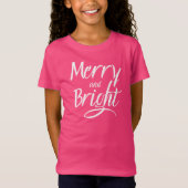 T-Shirt : Merry and Bright (pink) (Voorkant)