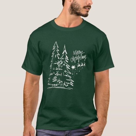 T-Shirt : Merry Christmas (green) (Voorkant)