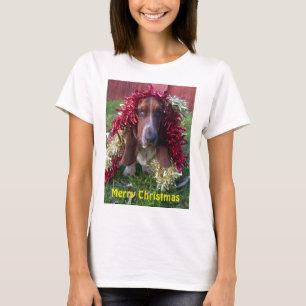 T-Shirt Merry-kerstheuvel in Garland