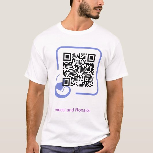 T-Shirt messi en Ronaldo print (Voorkant)