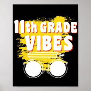 T-shirt met 11e klas sfeer terug naar school eerst poster