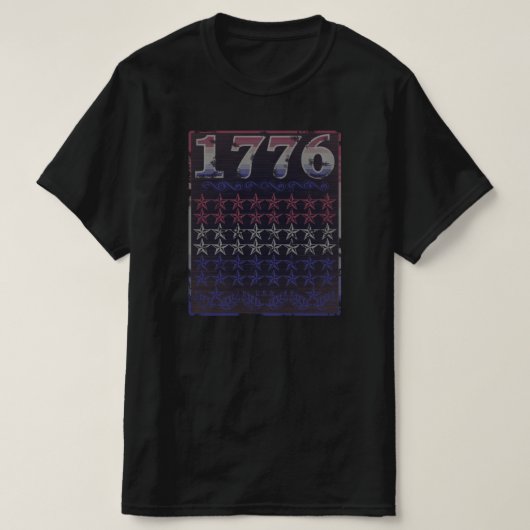 T-shirt met 1776 sterren (Design voorkant)