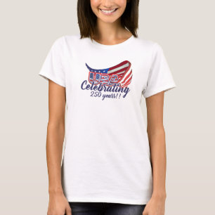 T-shirt met 250 sterren en strepen ter ere van de 