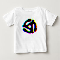 T-shirt met 45 rpm-recordadapter Baby