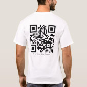 T-shirt met aangepast logo en QR-code achterop (Achterkant)