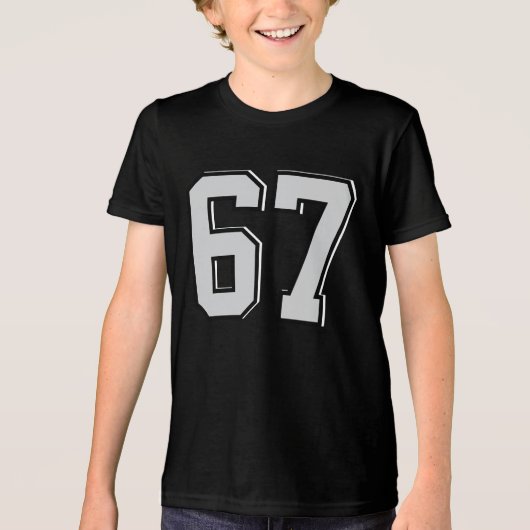 T-shirt met aangepast ontwerp nummer 67 (Voorkant)