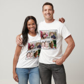 T-shirt met aangepaste foto collage van de beste p (Unisex)