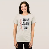 T-shirt met aangepaste fotocollage, meisjesachtige (Voorkant volledig)