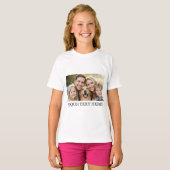 T-shirt met aangepaste fototekst (Voorkant volledig)