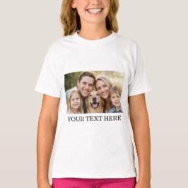 T-shirt met aangepaste fototekst
