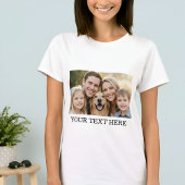 T-shirt met aangepaste fototekst