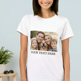 T-shirt met aangepaste fototekst
