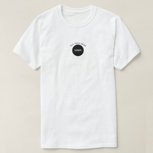 T-shirt met aangepaste logotekst voor bedrijven (Design voorkant)