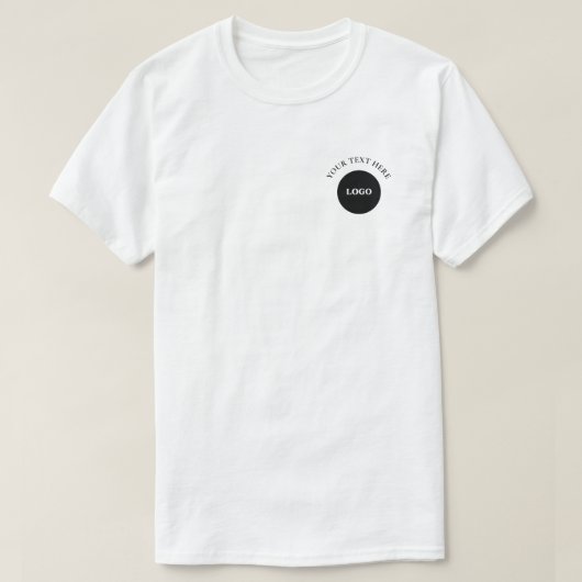 T-shirt met aangepaste logotekst voor bedrijven (Design voorkant)