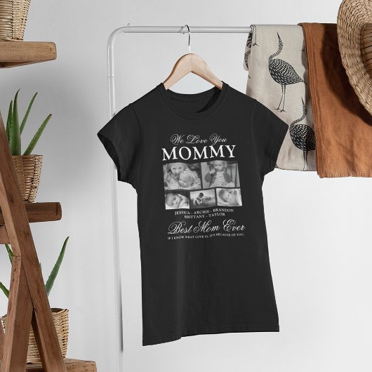 T-shirt met aangepaste moeders foto collage
