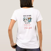 T-shirt met aangepaste naam, cartoon eten, liefde, (Achterkant)