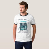 T-shirt met aangepaste naam Cyberpunk Tech Error (Voorkant volledig)