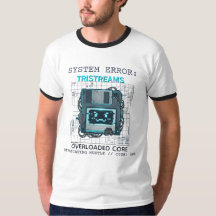 T-shirt met aangepaste naam Cyberpunk Tech Error