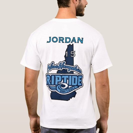 T-shirt met aangepaste naam en nummer (Achterkant)