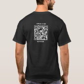 T-shirt met aangepaste QR-code en bedrijfslogo – V (Achterkant)