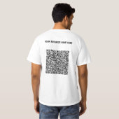 T-shirt met aangepaste QR-code en bedrijfsnaam (Achterkant volledig)