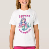 T-shirt met aangepaste zeemeermin-zus van de jarig (Voorkant)
