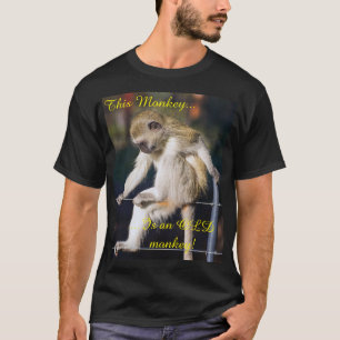 T Shirt met aap en slogan