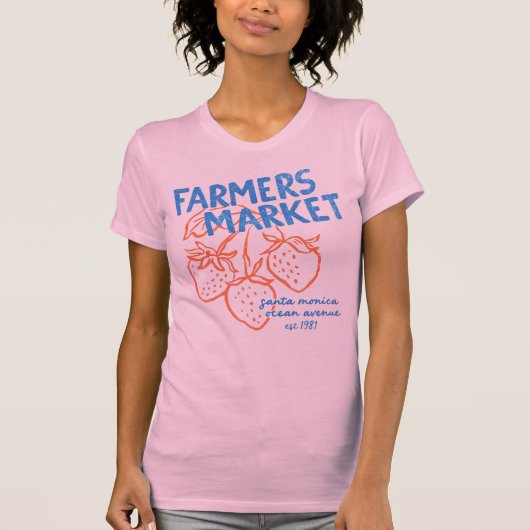 T-shirt met aardbei van de boerenmarkt 🍓 (Voorkant)