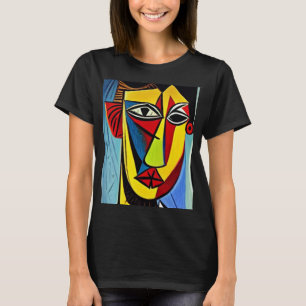 T-shirt met abstracte kunst