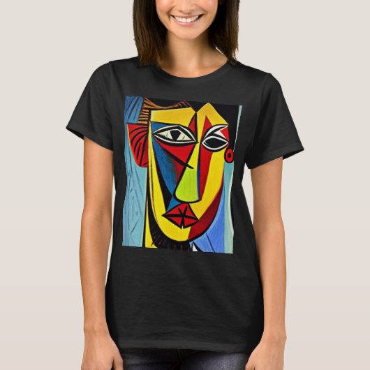 T-shirt met abstracte kunst (Voorkant)