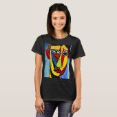 T-shirt met abstracte kunst (Voorkant volledig)