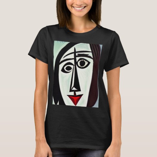 T-shirt met abstracte kunst (Voorkant)