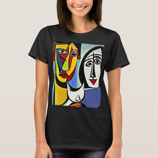 T-shirt met abstracte kunst (Voorkant)