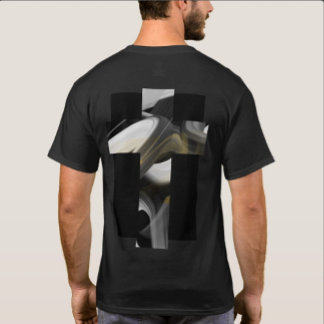 T-shirt met achterkant print Trend Abstract Zwart