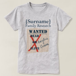 T-shirt met [Achternaam] familieonderzoek (gezocht