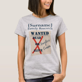 T-shirt met [Achternaam] familieonderzoek (gezocht
