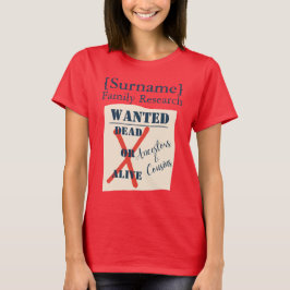 T-shirt met [Achternaam] familieonderzoek (gezocht