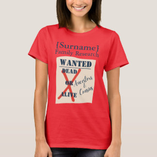 T-shirt met [Achternaam] familieonderzoek (gezocht