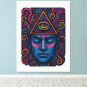 T-shirt met activering van het derde oog – psyched canvas afdruk (Insitu (Houten vloer))