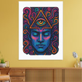 T-shirt met activering van het derde oog – psyched canvas afdruk (Insitu (Woonkamer))